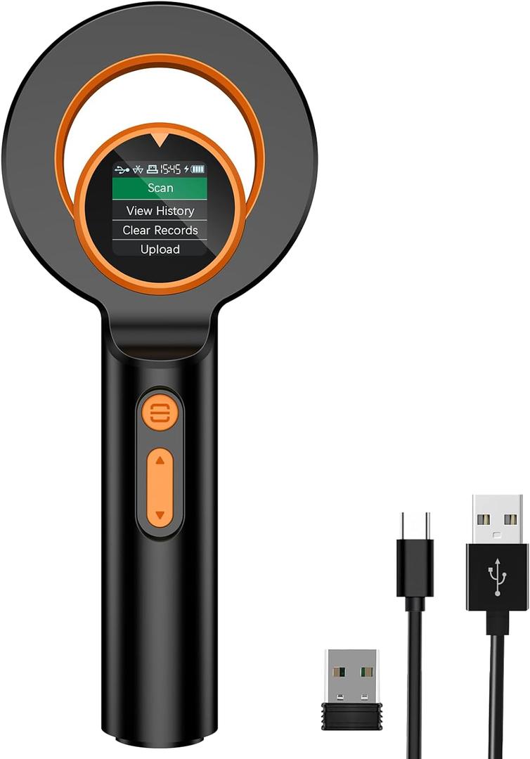 Pet Microchip Scanner,Alacrity 3-IN-1 Connections(2.4GHz Wireless+Bluetooth+USB)Animal Universal Microchip Tag Reader Scanner with 1.44 TFT Screen,800mA*H Rechargeable Battery,240 Pieces Data Storage