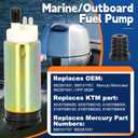 Fuel Pump for Mercury Marine 20HP 25HP 30HP 40HP 50HP 60HP 4-Stroke 2002-2012, Replaces 892267A51 898101T67 892267530 16735-ZW5-003 7206782 881705t1 866170a01
