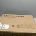 HITNET Tilt Out Laundry Hamper, Bamboo Laundry Cabinet with Pull Out Removable Bag, 20 Gal Clothes Basket with Metal Handle for Bathroom Kitchen, Black