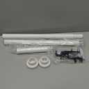 Mcrbeay Shower Curtain Rod, 1" Diameter Heavy Duty Tension Shower Rod, Non Slip Adjustable 2846 inch No Drilling Shower Curtain Rods Spring Tension For Bathroom, Shower Stall, No Rust, White