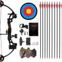 Compound Bow Archery for Youth and Beginner, Right Handed,19-28 Draw Length,15-29 Lbs Draw Weight, 260 fps