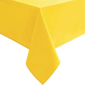 Hiasan Waterproof Tablecloth Rectangle - Washable Fabric Table Cloth for Dining Room Kitchen Birthday Party and Outdoor Use, Yellow, 54 x 108 Inch