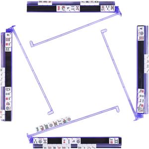 Mahjong Racks with Pushers, Anti-Slip Design Clear All-in-One Mahjong Racks and Pushers - Modern American Mahjong Tile Racks Set of 4 (Light Purple)