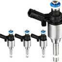 4pcs Fuel Injectors Fit for Audi A3 A4 A5 A6, A3 A4 A5 Quattro, A4 Allroad Quattro A6 Q5 TT/TT Quattro 2008-2014 Fit for Volkswagen Beetle CC EOS Golf GTI Jetta GLI Passat, Passat CC Tiguan
