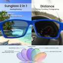 Bifocal Sunglasses for Men - Reading Sunglasses with Readers Built in, Reader Sunglasses Men for Cycling/Driving, 1.0 (Blue/Black)