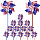 4th of July Decorations for Home Outdoor Patriotic Pinwheels, Memorial Day Decorations Fourth of July Decorations Patriotic Independence Day Party Supplies Favors,Wind Spinner for Garden 15 PCS (One Size)