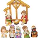 Christmas Nativity Set, Holy Family Table Ornaments, Nativity Scene Figurines, 12 Piece Nativity Set, Religious Christmas Decor, Catholic Nativity Figures, Countertop Christmas Scene