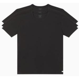 Calvin Klein Men's Cotton Stretch 3-Pack Undershirts (XX-Large, 3 Black - Crewneck)