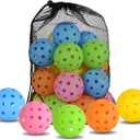 PICKLETECH Pickleball Balls 40 Pack, 40 Holes USAPA Approved Outdoor Pickleball Balls with Mesh Bag, High Bounce & True Flight, Durable Balanced Pickle Balls for Tournament Play, Yellow