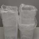 Qunclay 6 Plastic Freezer Organizer Bins with Wheel Set Clear Tall Narrow Kitchen Pantry Organizer Snack Storage Containers for Office Refrigerator(10 x 13.3 x 6.7inches)