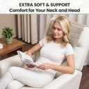 Recliner Pillow Soft Corduroy Neck Pillow for Recliner, Adjustable Recliner Headrest Pillow with Weighted Back Flap Non-Slip Head Pillow for Recliner, Couch, Chair, Sofa