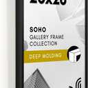 Americanflat 20x28 Picture Frame with Polished Plexiglass - Soho Collection - Gallery Style Deep Molding Picture Frames for Wall Display - Black