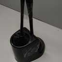 MR.SIGA Toilet Plunger and Bowl Brush Combo for Bathroom Cleaning, Black, 1 Set (One Size)