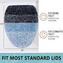 Arotive Soft Microfiber Bathroom Toilet Lid Cover, Machine Washable Seat Covers, 17.5 x 15, Stays in Place Rubber Backing, Fits Most Round, Elongated and Oblong Lids, Accessories Decor, Blue