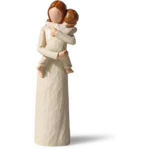 Mother and Son Figurines, Sculpted Hand Painted Figure, Mother Son Statue Gifts, for Mom from Son, Perfect Sculpture Gifts for New Mom, Mother.