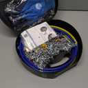 Snow-Chains Auto Fixing 1 Min Quick Fit Easy Installation Tire-Chains, Portable Reusable Universal Emergency Tire Traction Chain for Passenger Car, Pickup Trucks and SUV - Set of 2 (HKN-80)