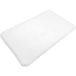 Soft Bath Mat, Machine Washable Bathroom Rug, Non-Slip, Super Absorbent, 24 x 16 inches, White