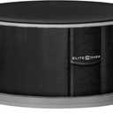 EliteCover 36 inch 600D Heavy Duty Outdoor Fire Pit Cover Round with Waterproof,UV & Fade Resistant, Firepit Covers Round (Black)