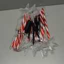 10 Pack Christmas Decorations Outdoor Solar Candy Lights, Multicolor Solar Lights with USB Charge, 10 Modes Waterproof Lights with 150 LEDs, Outdoor Christmas Decoration for Yard Path