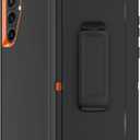 RubCase for Samsung Galaxy S24 Plus Case with Belt Clip Holster,2X Screen Protector,Heavy Duty Military Grade Full Body Shockproof Dust-Proof Rugged Protective Cover for Samsung S24 Plus 5G (Orange)