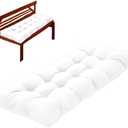 Bench Cushion, Patio Furniture Cushions with Ties, Soft Bench Cushions for Indoor/Outdoor Furniture Kitchen&Dining (White, 35 * 19.7in)
