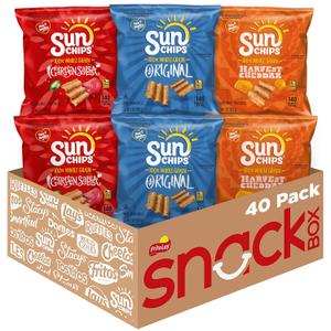 Sunchips Multigrain Chips Variety Pack, 40 Count, BB Date 23/2025