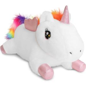 SQEQE Weighted Unicorn Plush, Weighted Unicorn Stuffed Animal, Cute Plushies Soft Pillow Toy Gift for Kids Adults 9.8 Inch, 0.8 Lbs (Uniocrn)