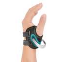 FORTEMOTUS Thumb Brace Left Hand - CMC Thumb Arthritis Support Comfortable Nylon Brace with Thumb Splint for Mild CMC Joint Pain Relief for Osteoarthritis, Tendonitis, Unisex, Black, Medium