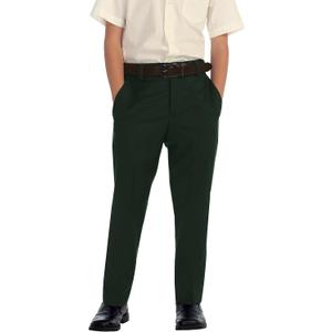 Gioberti Boys Flat Front Dress Pants (6, Hunter Green)