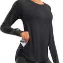 G Gradual Long Sleeve Workout Tops for Women Quick Dry Lightweight Running Athletic Shirts with Zip Pocket Moisture Wicking (Small, Black)