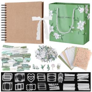 Wedding Guest Book Letters to The Bride Scrapbook | Wedding Planner Book and Organizer with DIY Blank Paper Photo Album Stickers, Decorative Paper Slips Photo Frames Strips