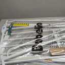 Babelio Auto Close Baby Gate with Cat Door,29-43" Metal Gate for Doorway,Stairs, House,Easy Walk Thru with Pet Door,Includes 4 Wall Cups and 3 Extension Pieces,White