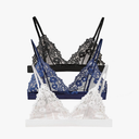 Womens Bra No Underwire Lace Unlined Demi Triangle Bralettes , Size M