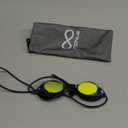 Swim Goggles for Adult Men Women Youth, Bungee Strap Swimming Goggles No Hair Pulling Mirrored/Clear Lens Goggles (02-black)