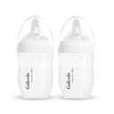 Natural PP Baby Breastfeeding Bottles Newborn Set 2 Pack, Slow Flow Nipples, 0 Months +, 5 Oz - White