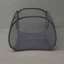 Kimmama Collapsible Mesh Laundry Basket, Foldable Pop Up Laundry Hamper with Side Pocket, Removable Clothes Storage Bin with Handle for Laundry Room, College Dorm, Bathroom, Kid Room, Travel, 95L (50x50x38cm, Grey)