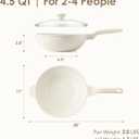 SENSARTE Ceramic Nonstick Wok with Lid, 11 Inch Non Toxic Stir-fry Pan Induction Cookware, Deep Frying Pan Skillet with Stay-Cool Handles, PFAS/PTFE/PFOA Free