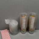 50 Pcs Boho Flower Disposable Cups with Lids and Straw 12 oz Spring Summer Floral Clear Plastic Drinking Cups Wildflowers Drinking Cups for Summer Spring Birthday Baby Shower Party Supplies