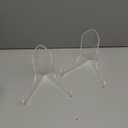 Boloyo 60-Degree Angle Acrylic Plate Display Stand , 6 Inch 2PC Clear Acrylic Display Holder Easel Base for Home Office Kitchen School Art Display