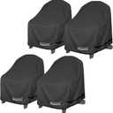 ULTCOVER Waterproof Patio Adirondack Chair Cover 4 Pack for Outdoor Chair Size Upto 28W x 31D x 36H inch, Black