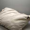 MAXYOYO 3 in 1 Kids Bean Bag Chair Bed, Convertible Chair Folds from Bean Bag to Lounger, Child Floor Sofa for Gaming, Reading, Floor Mattress with High-Density Foam Filling (Beige)