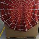 Spider Web Red Round Tablecloth 60 inch,Red Cobweb Circle Table Cover Stain Resistance Water Repellent Wrinkle-Free Table Cloth for Home Kitchen Dining Party Patio Indoor Outdoor