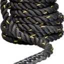Battle Rope 1.5 Inch Diameter Poly Dacron 40 FT Length, Heavy Ropes for Home Gym and Workout