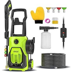 Jowque Electric Pressure Washer 4800 PSI 2.8 GPM, Power Washers Electric Powered with 4 Nozzles and Foam Cannon, High Pressure Cleaner Machine for Cars, Patio, Driveway, Home Cleaning (Green)