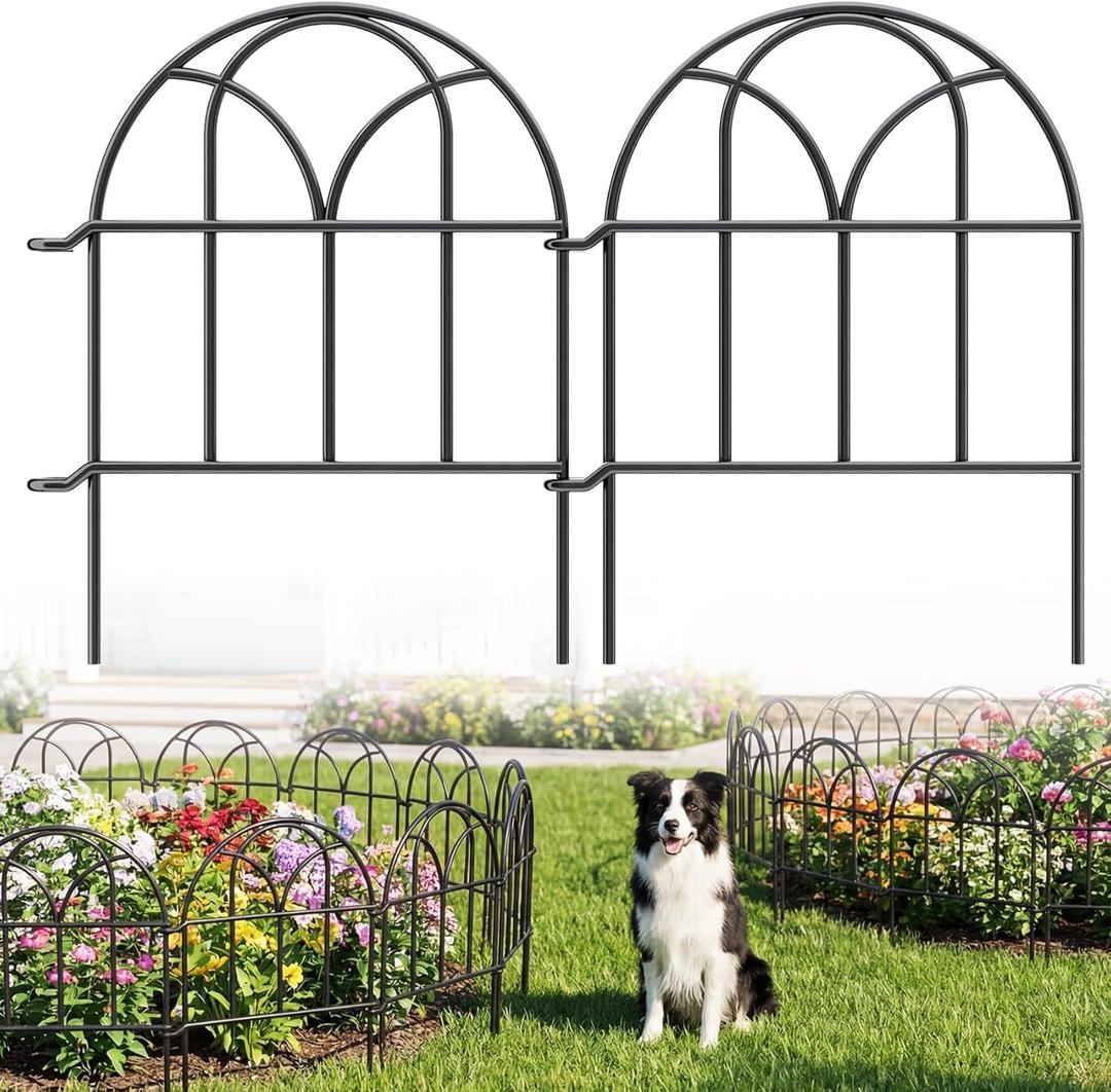 19 Pack Garden Fence Panels - 20.58ft x 17in (H) Garden Fence Animal Barrier Metal Fencing for Yard Decorative Garden Border Edging for Dogs No Dig Dog Fence for Outdoor Decor Flower Bed