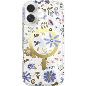 LONLI Hue - for iPhone 17 Magnetic Case - [Compatible with Magsafe] - [Gold Ring] - Clear Cute Shockproof Protective Phone Cover for Girls and Women - Botanical Garden