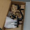 Schlage FE285 CAM 716 GEO Camelot Front Entry Handleset with Georgian Knob, Lower Half Grip, Aged Bronze (Standard Interior Trim)