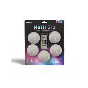 LED Puck Lights with Remote, AA Battery Powered Operated, 5 Pack
13 Color RGB with Dimmer, Timer, Wireless Push Touch Night Light, For Closet Under Cabinet. Remote is missing