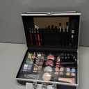 Makeup Kit for Teen Girls & Women Full Kit, Beauty Train Case with Starter Cosmetic Set, Make Up Valentine Gift Box with Eyeshadow,Lipgloss,Highlighter,Blush,Lip&Eye Pencils,Brush & More(Purple)