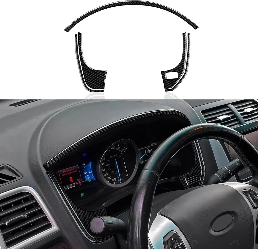 Car Speedometer Surround Sticker Carbon Fiber Decal Interior Trim Cover for Ford Explorer Sport 2016-2019 Accessories
